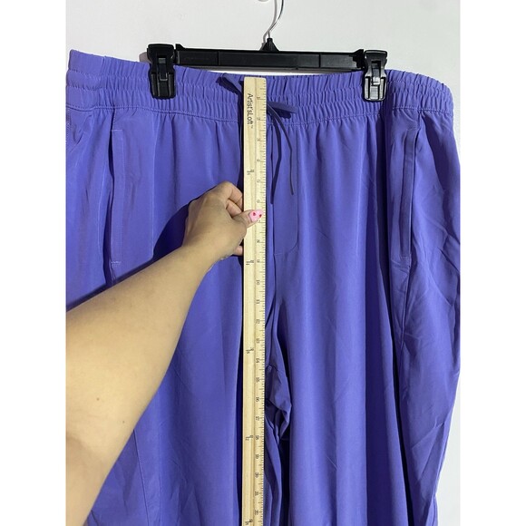 Athleta Pants 18 Arrival Dark Adonis Purple Ankle Straight Leg Travel Athleisure - Picture 14 of 15